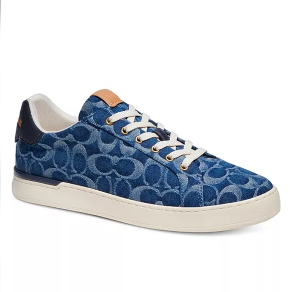 COACH Men's Lowline Denim Sneaker Size 10.5 D - Picture 1 of 15